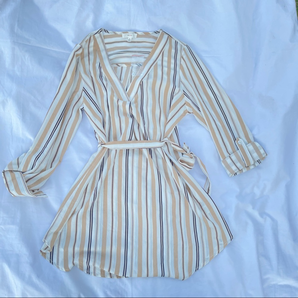 MINE striped Medium size women dress